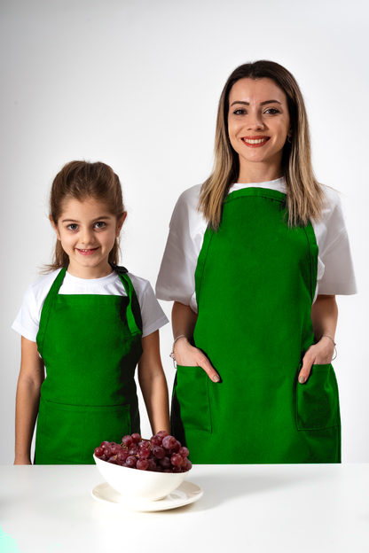 Apron with Patch Pockets Adjustable Neck Strap With Buckle - Bonita Cotton