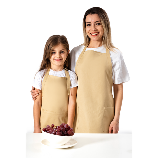 Apron with Patch Pockets Adjustable Neck Strap With Buckle - Bonita Cotton