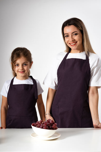 Apron with Patch Pockets Adjustable Neck Strap With Buckle - Bonita Cotton