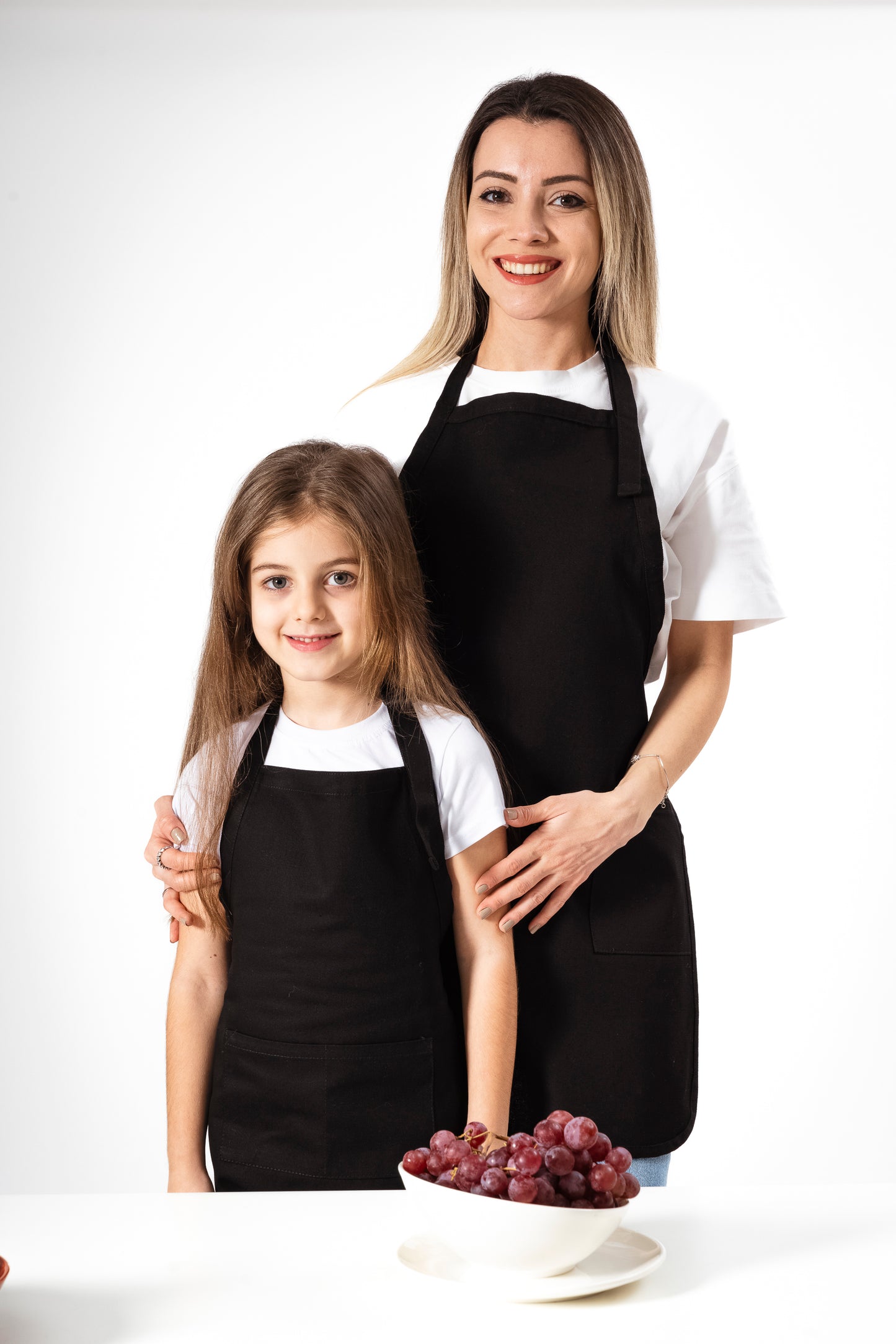 Apron with Patch Pockets Adjustable Neck Strap With Buckle - Bonita Cotton